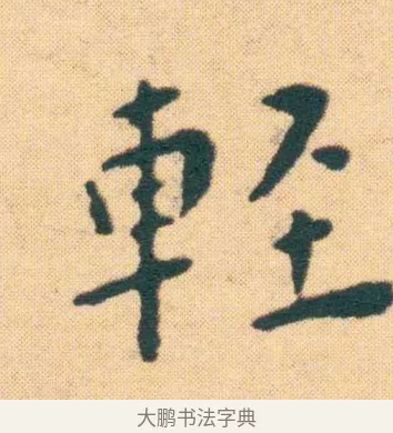 輕 · 王宠 · 楷书（书体参考） · 王宠《游包山集》 · 第 14 页