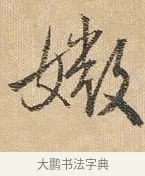 媺 · 王铎 · 行书（书体参考） · 为二弟王镛题王摩诘画 · 第 7 页